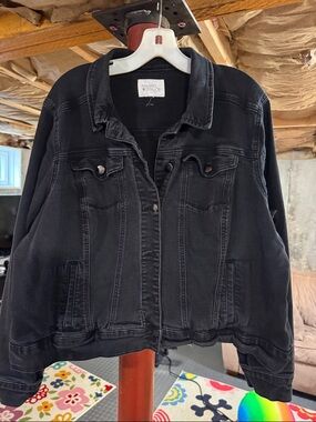 Market & Spruce Black Washed Denim Jacket